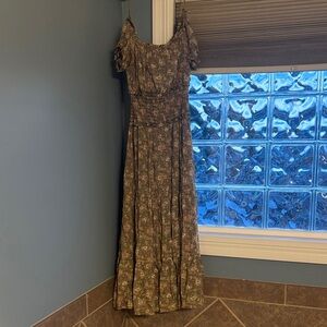 Floral Green Maxi Dress